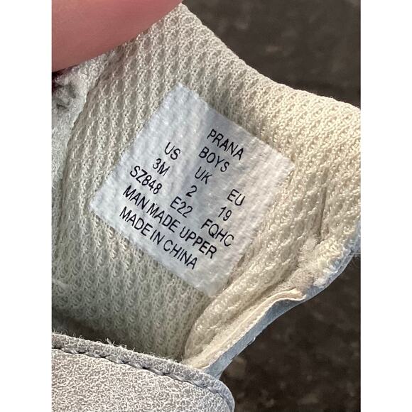 Stride rite Prana boys size 3M hook‎ and loop sneaker shoe gray and blue - Picture 8 of 9